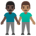 men holding hands, dark skin tone, medium skin tone